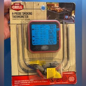 Expert Grill 4-Probe Smoking Thermometer NWT